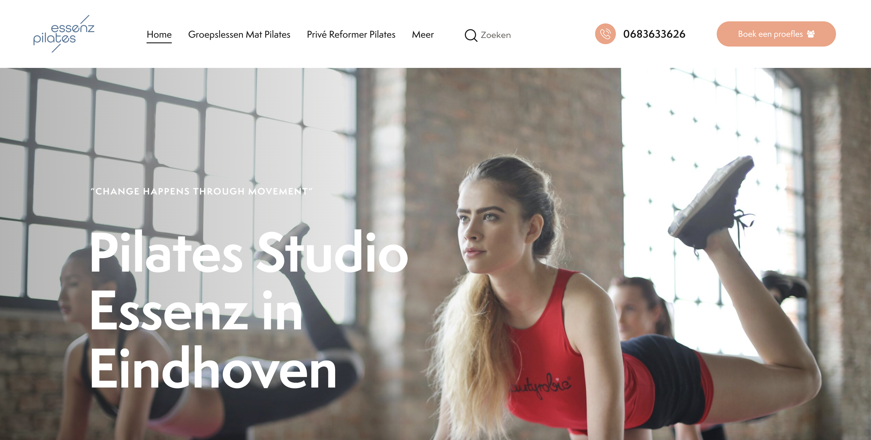 Het vernieuwen van de website van Essenz Pilates Eindhoven