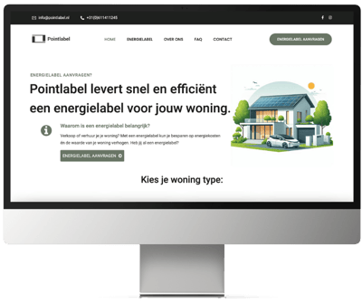 Website energielabelbedrijf laten maken? Pointlabel | ViVortis