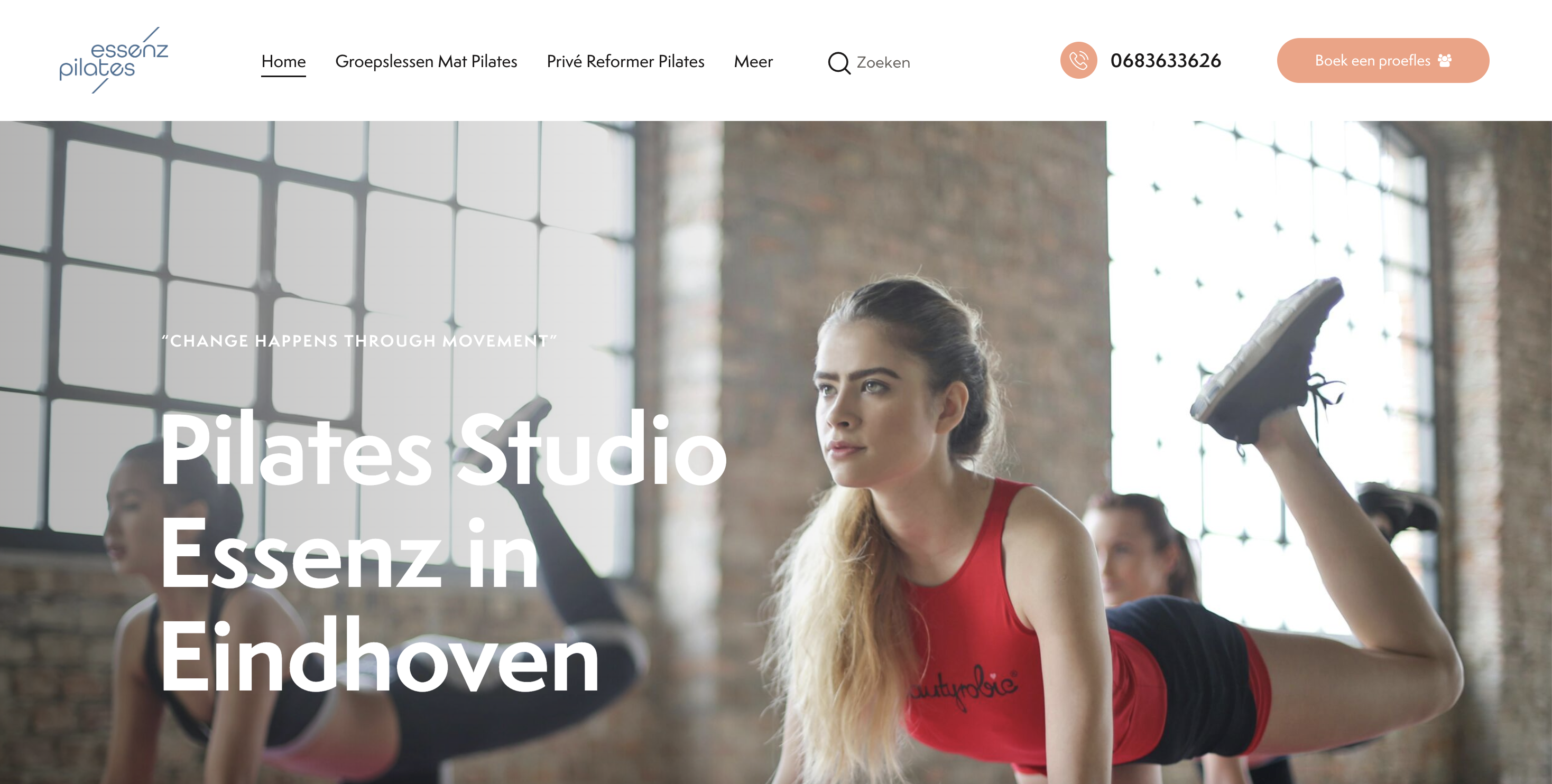 Essenz Pilates liet haar website door ons vernieuwen en trekt nu moeiteloos klanten aan