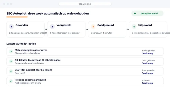 ViRank Autopilot met uitgevoerde verbeteringen