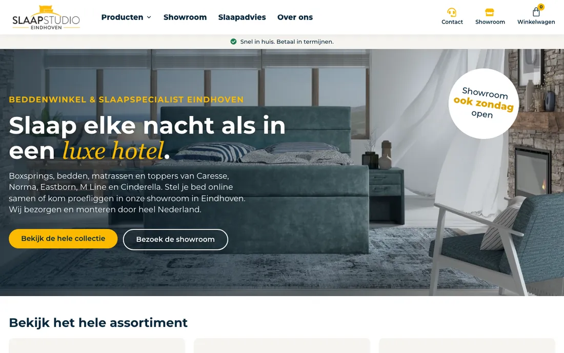 Webshop van slaapstudio-eindhoven.nl, een WooCommerce webshop gebouwd door ViVortis