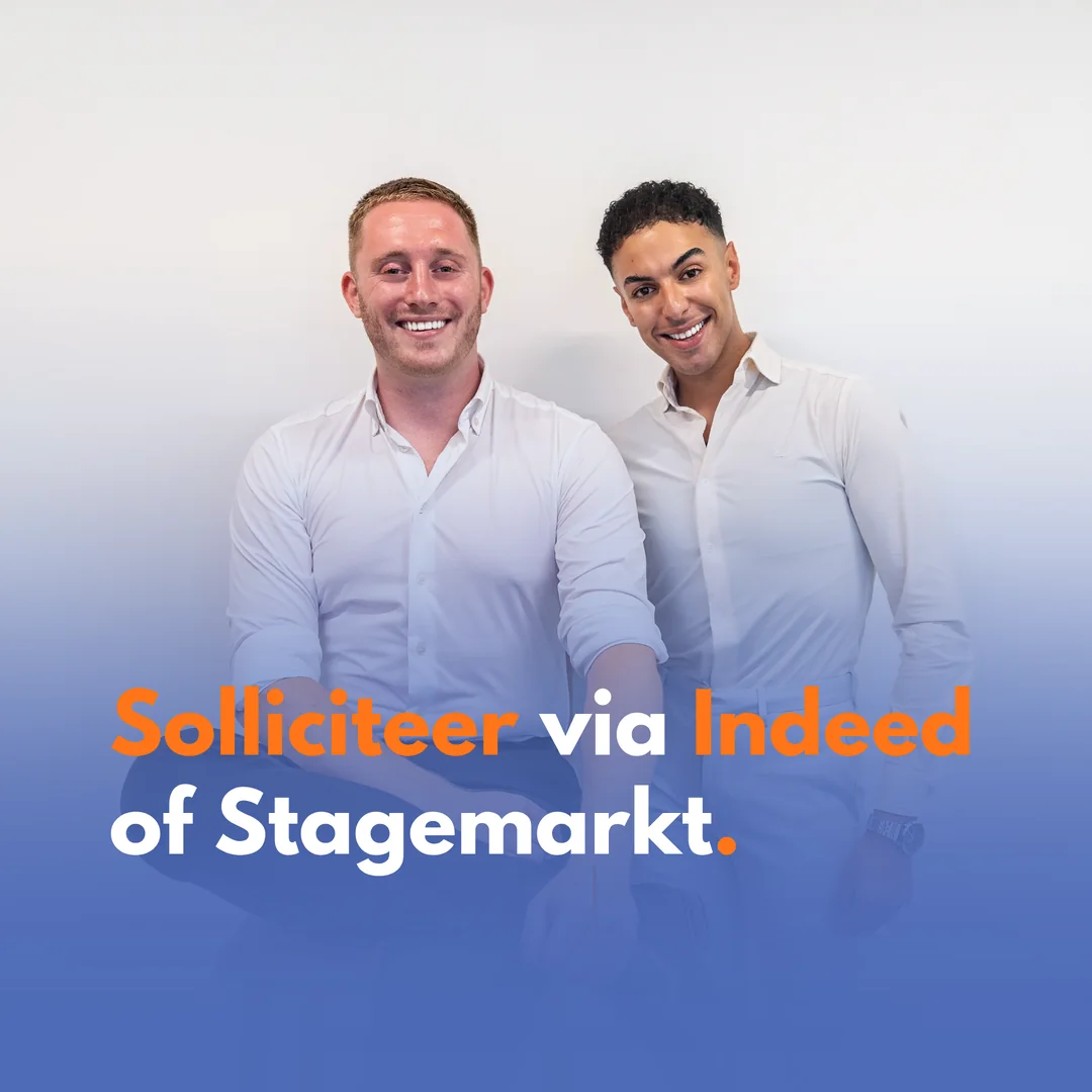 Zac Bathi van ViVortis met een collega: solliciteer via Indeed of Stagemarkt